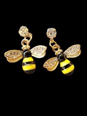 Double-Wing Bee w/Clear stones - NWOT